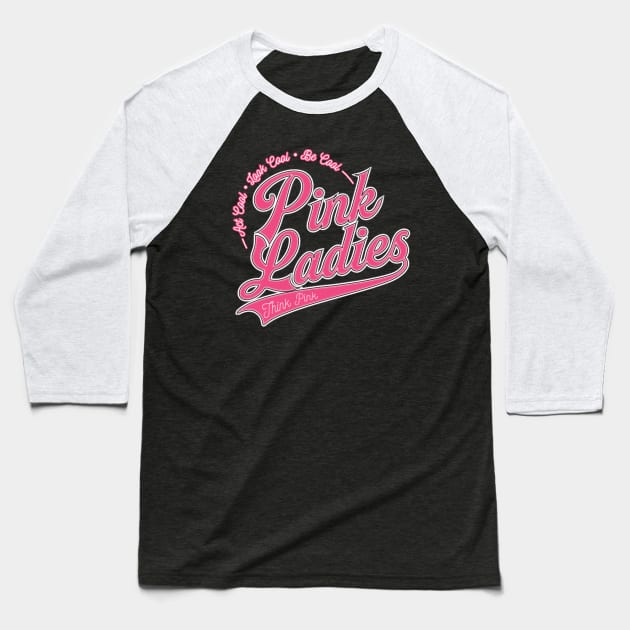 Pink Ladies - Dark Baseball T-Shirt by Nazonian